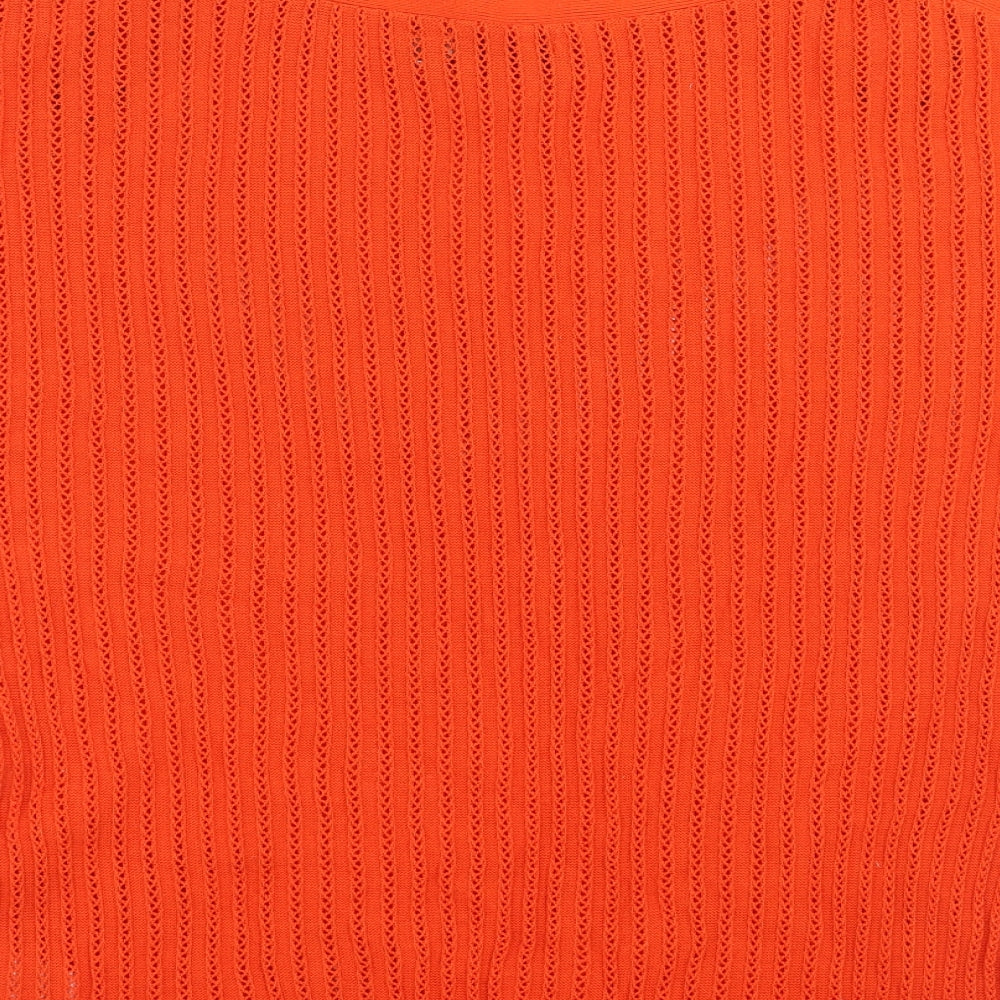 BPC Womens Orange Striped  Pullover Jumper Size S