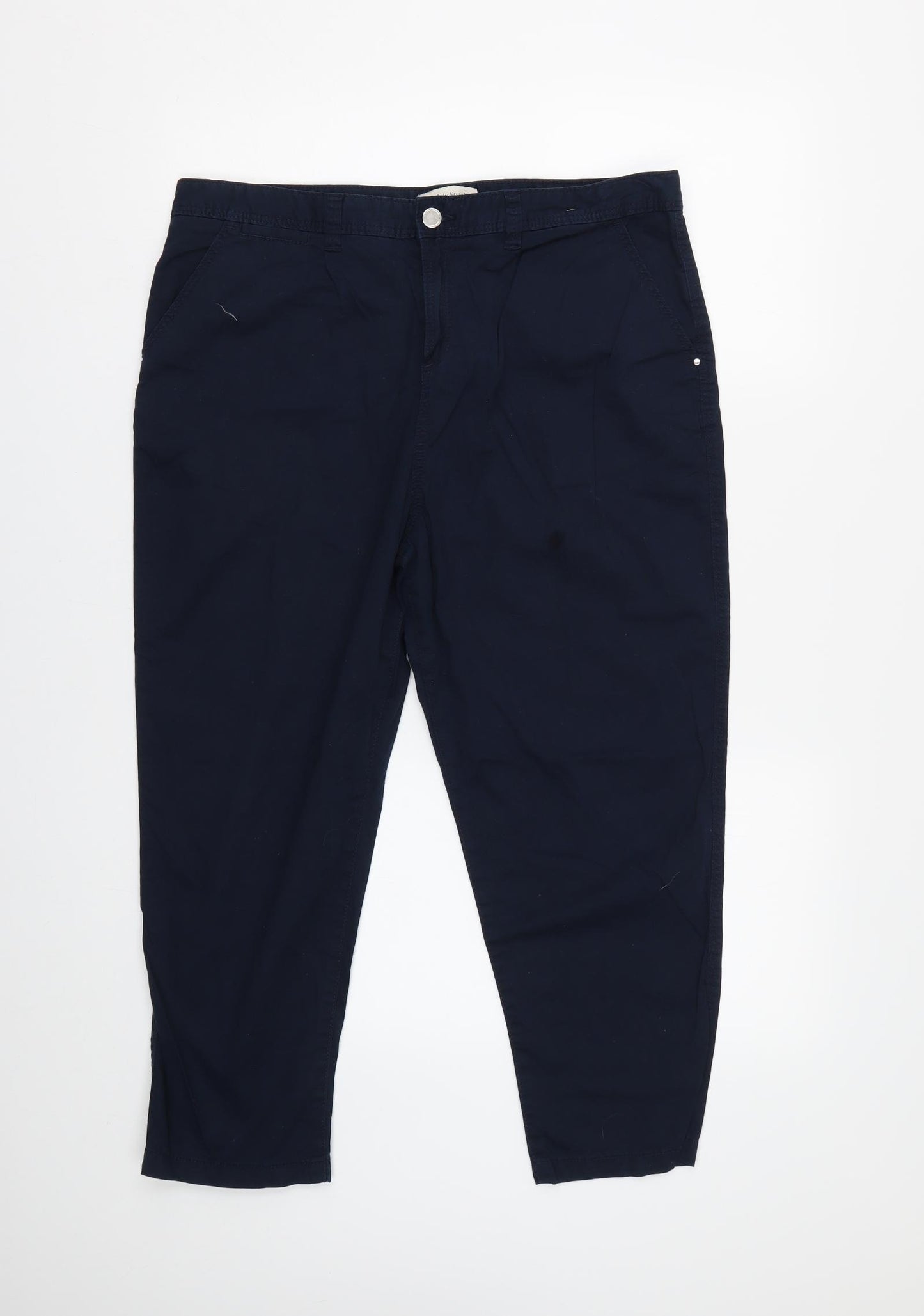 F&F Womens Blue   Capri Trousers Size 14 L23 in