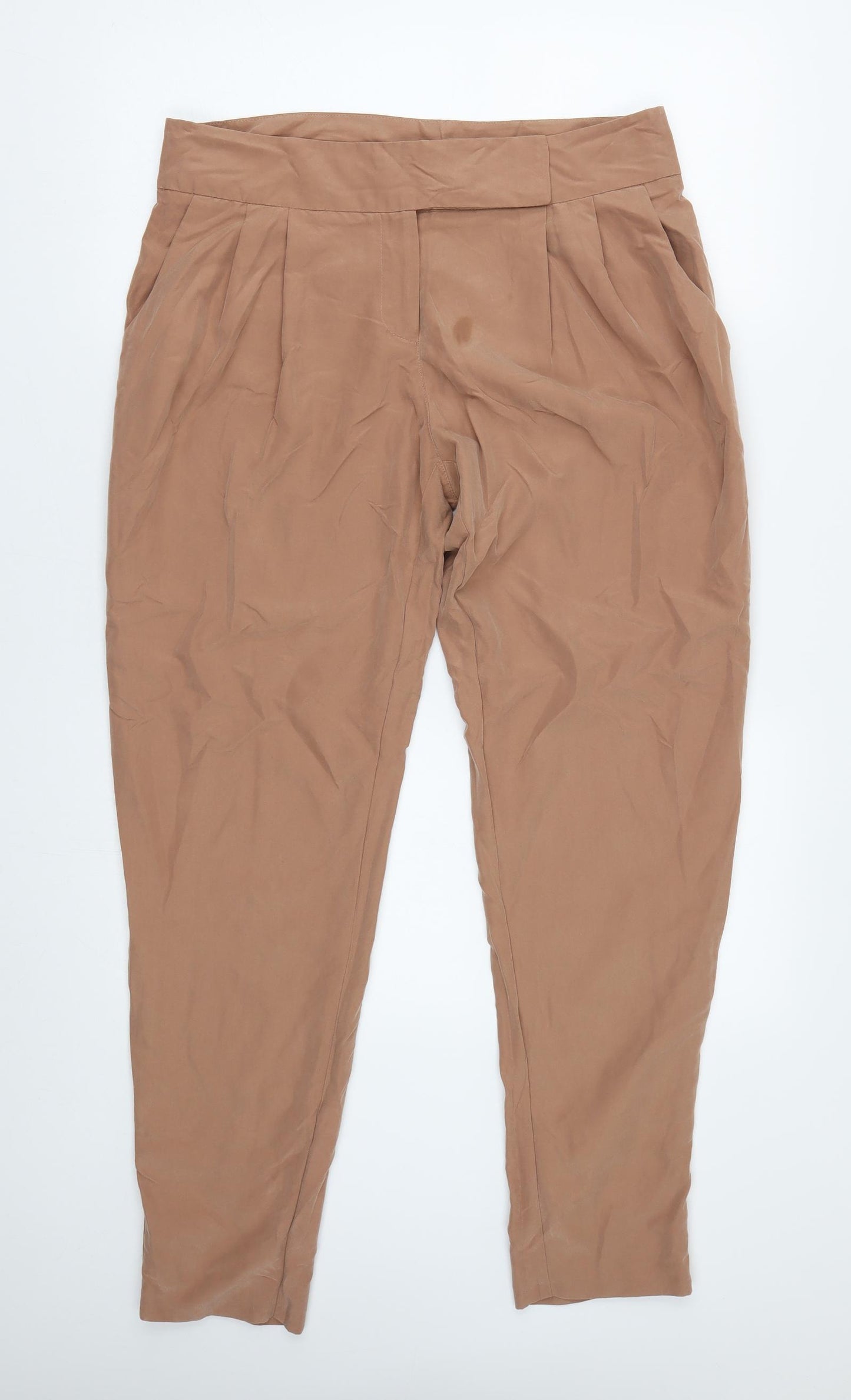 Miss Selfridge Womens Brown   Chino Trousers Size 12 L30 in