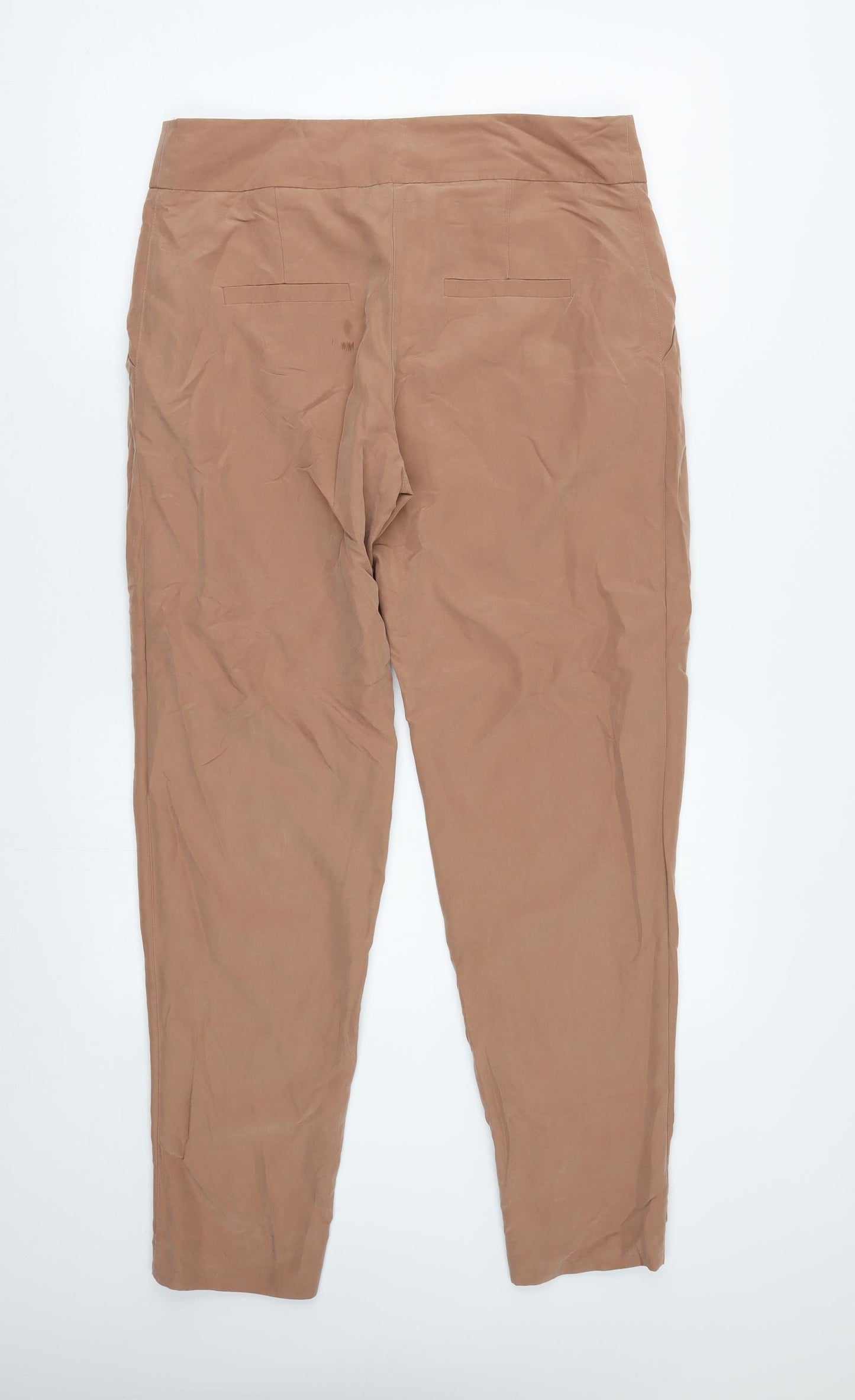 Miss Selfridge Womens Brown   Chino Trousers Size 12 L30 in
