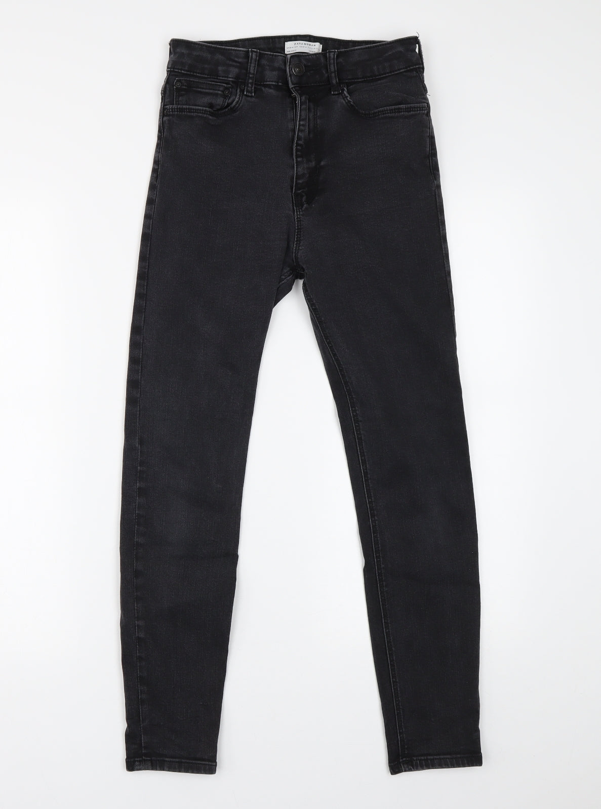 Zara Womens Black  Denim Skinny Jeans Size 8 L26 in