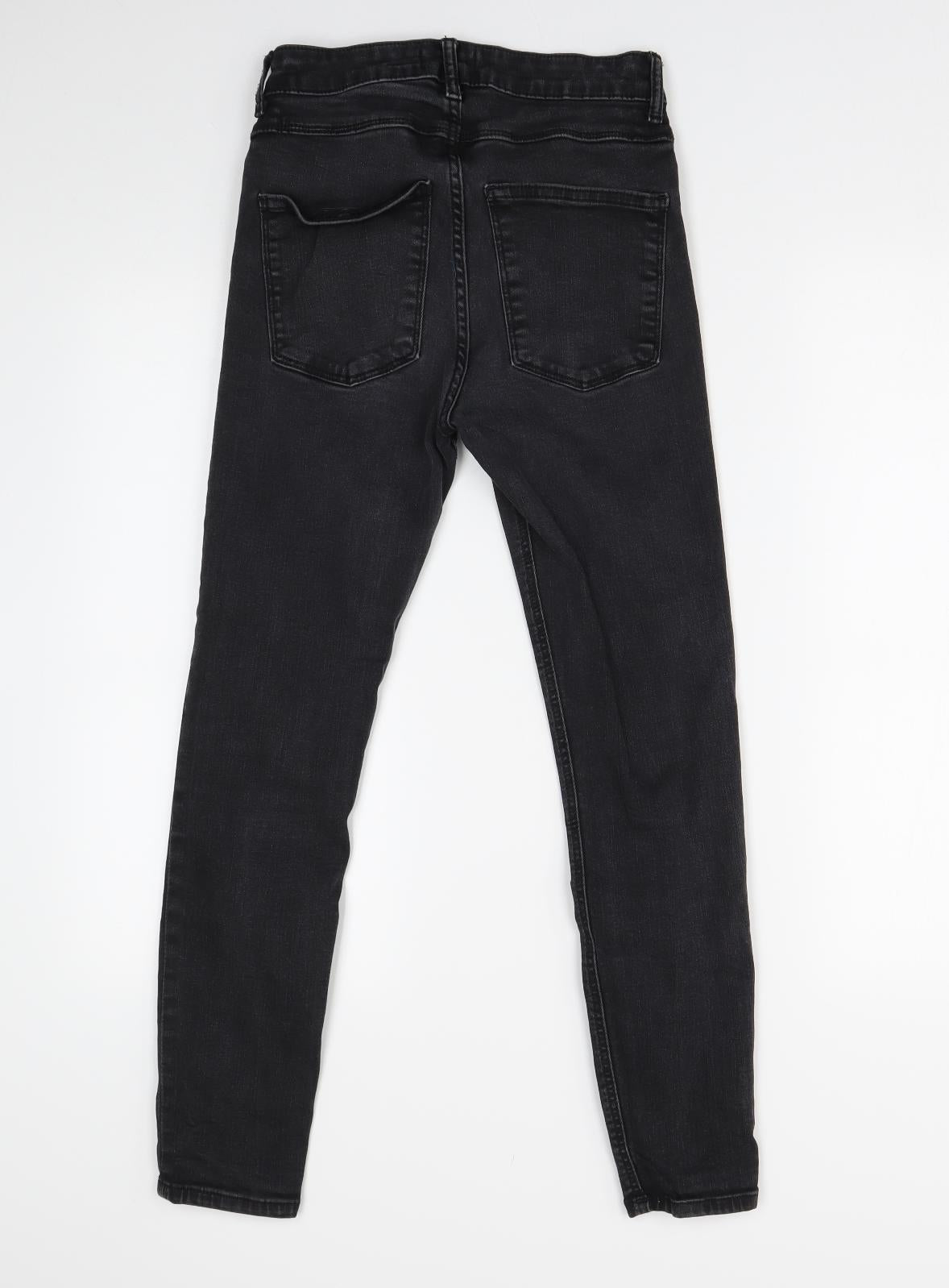 Zara Womens Black  Denim Skinny Jeans Size 8 L26 in