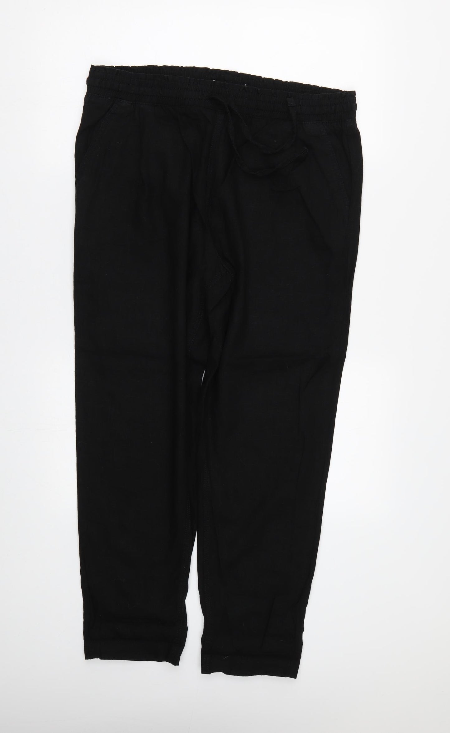 Preworn Womens Black   Trousers  Size 14 L27 in