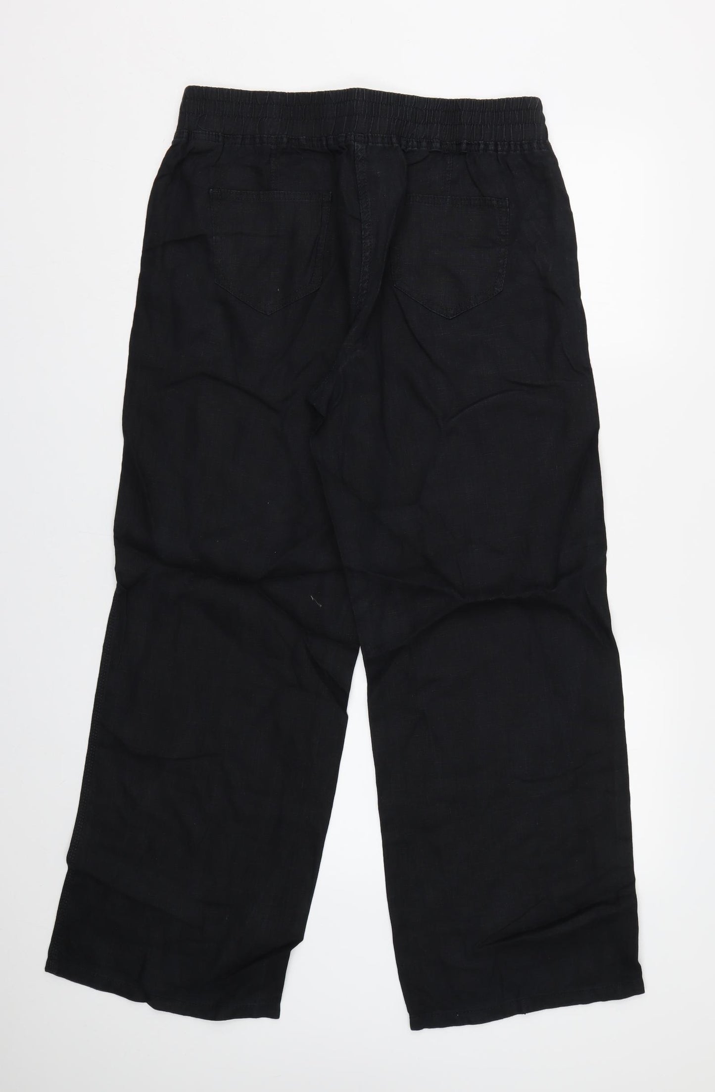 M&S Womens Black   Trousers  Size 14 L30 in