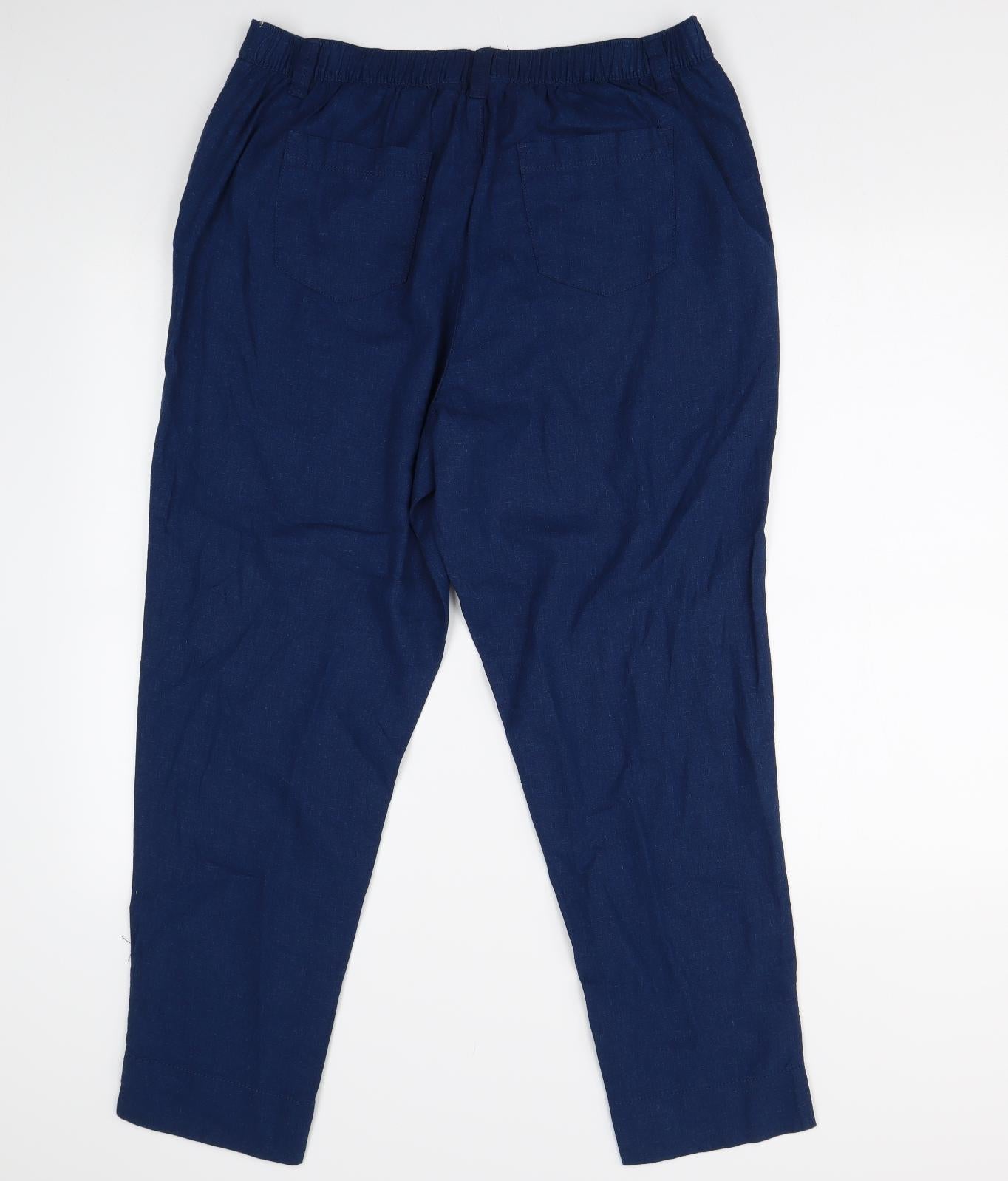 Bonmarché Womens Blue   Trousers  Size 14 L26 in