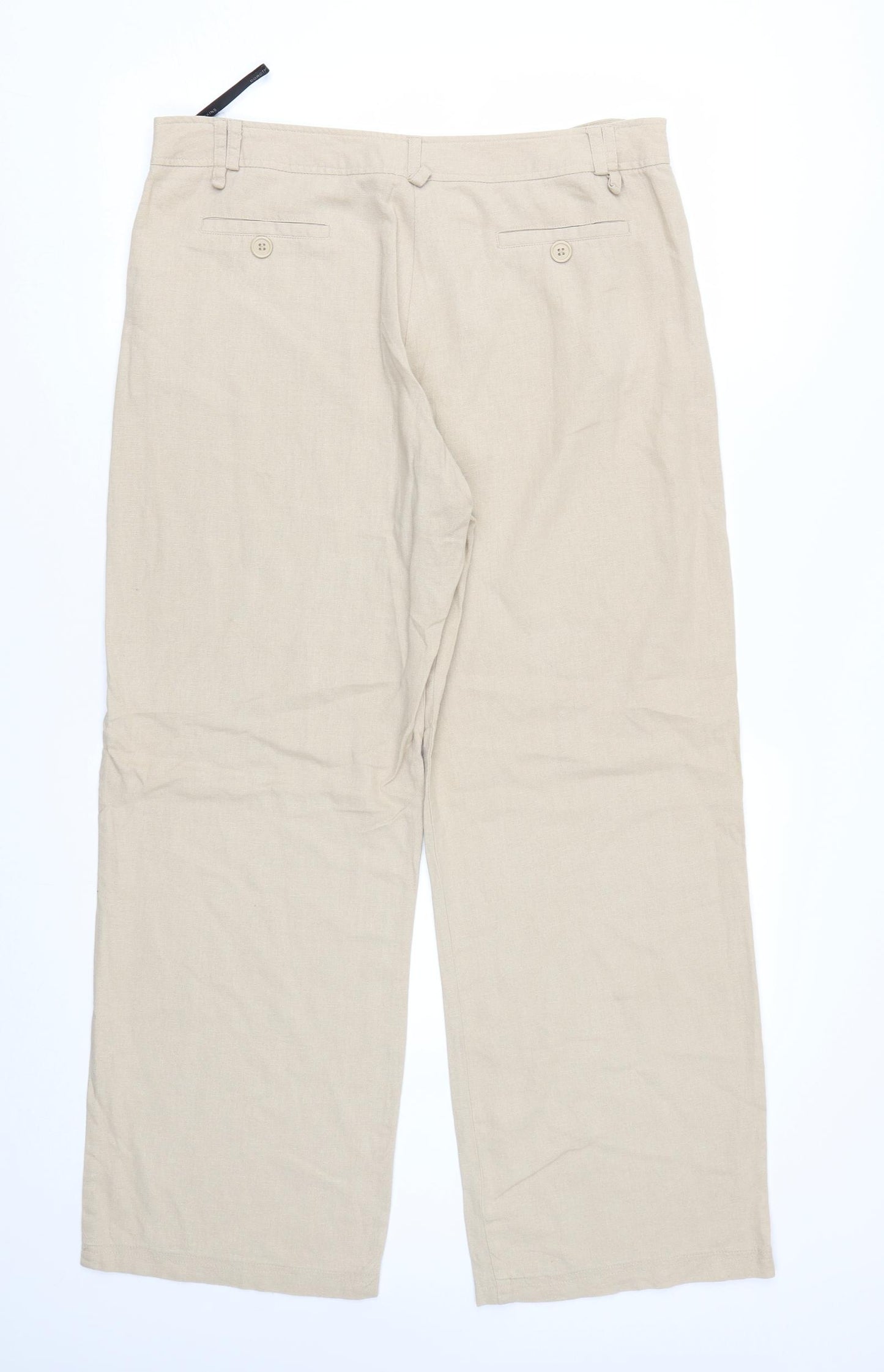 Dorothy Perkins Womens Beige   Trousers  Size 14 L28 in