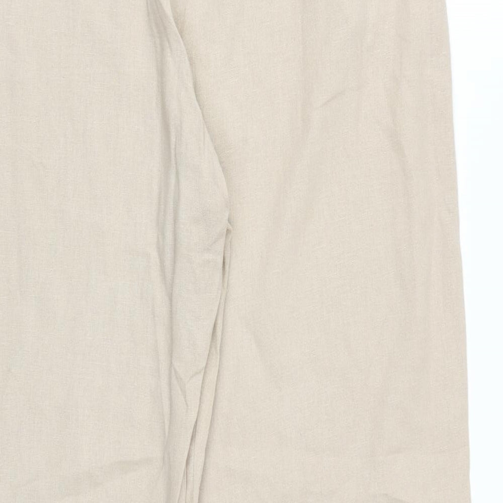Dorothy Perkins Womens Beige   Trousers  Size 14 L28 in