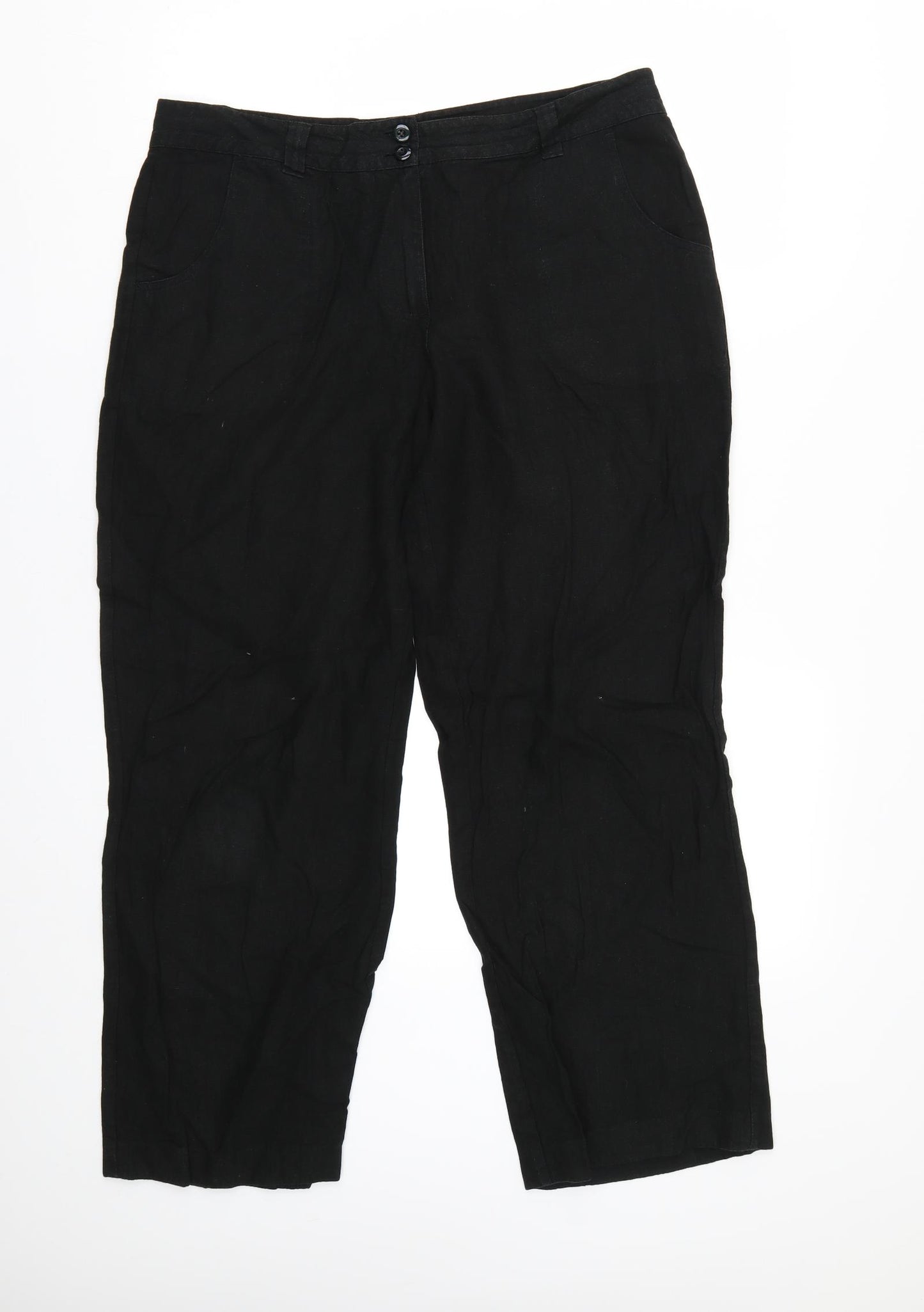 Ethel Austin Womens Black   Trousers  Size 14 L28 in
