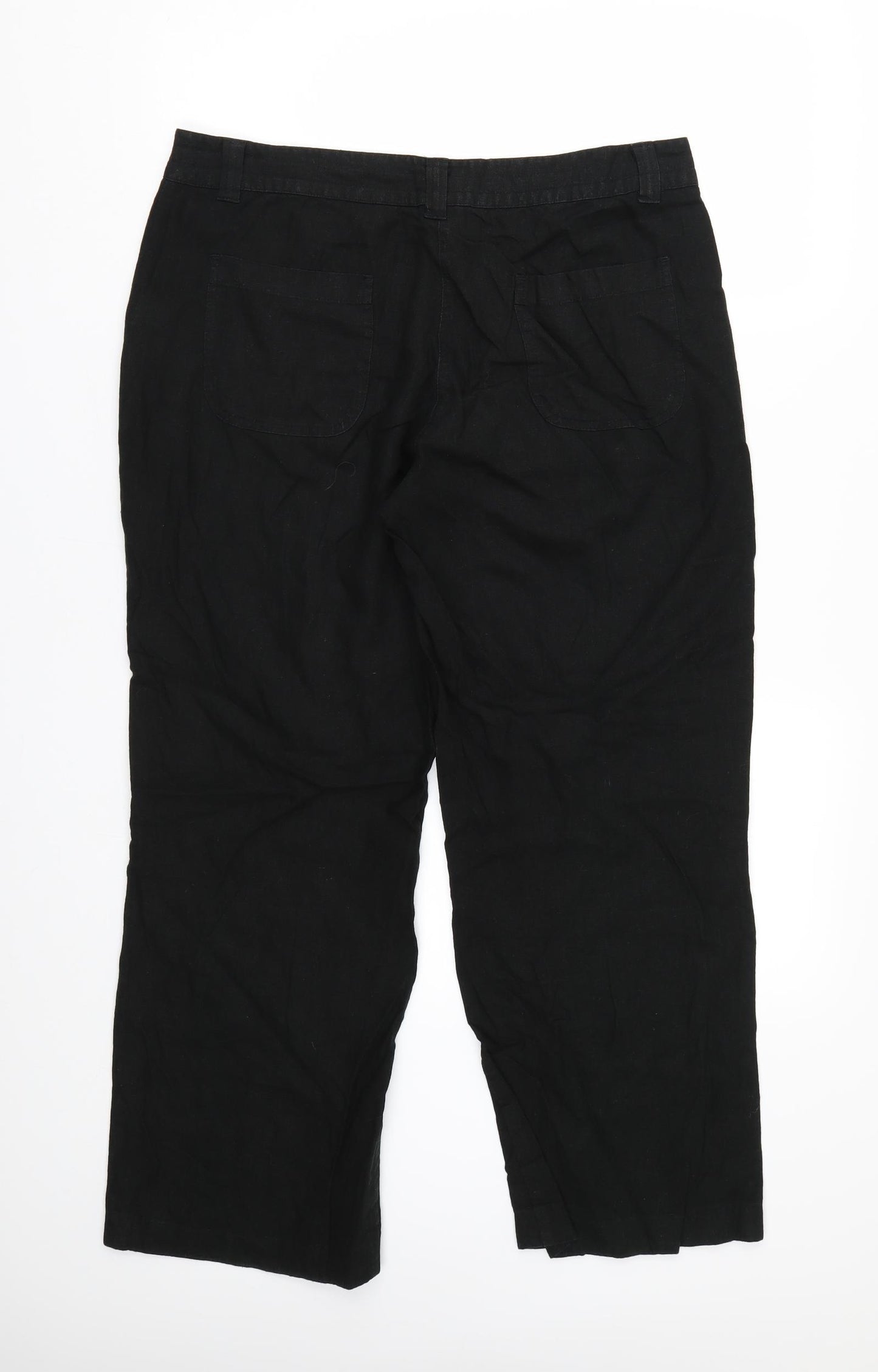 Ethel Austin Womens Black   Trousers  Size 14 L28 in
