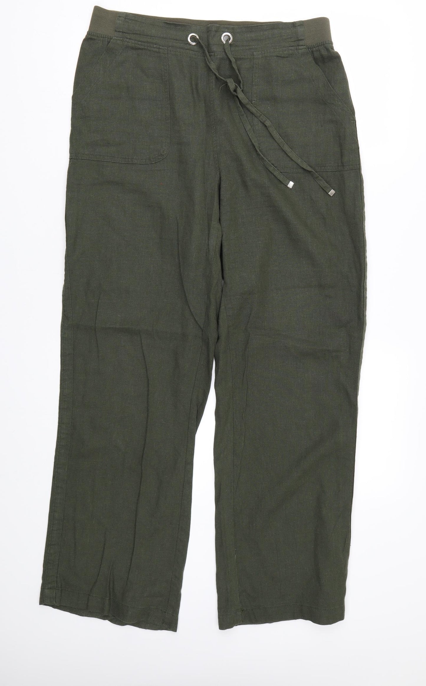 Peacocks Womens Green   Trousers  Size 12 L29 in