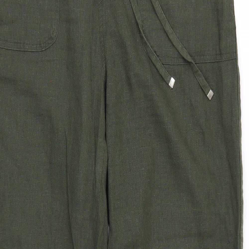 Peacocks Womens Green   Trousers  Size 12 L29 in