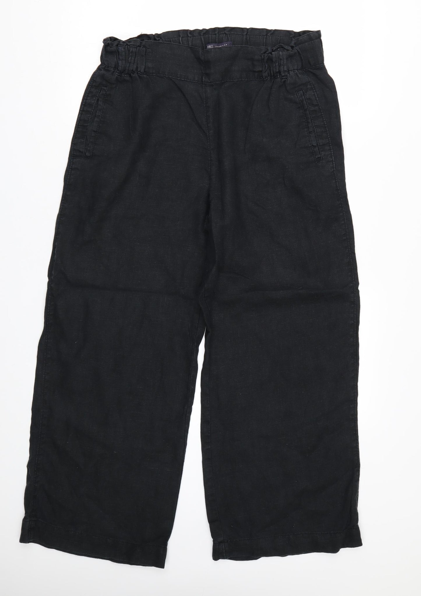 M&S Womens Black   Trousers  Size 14 L27 in - Short