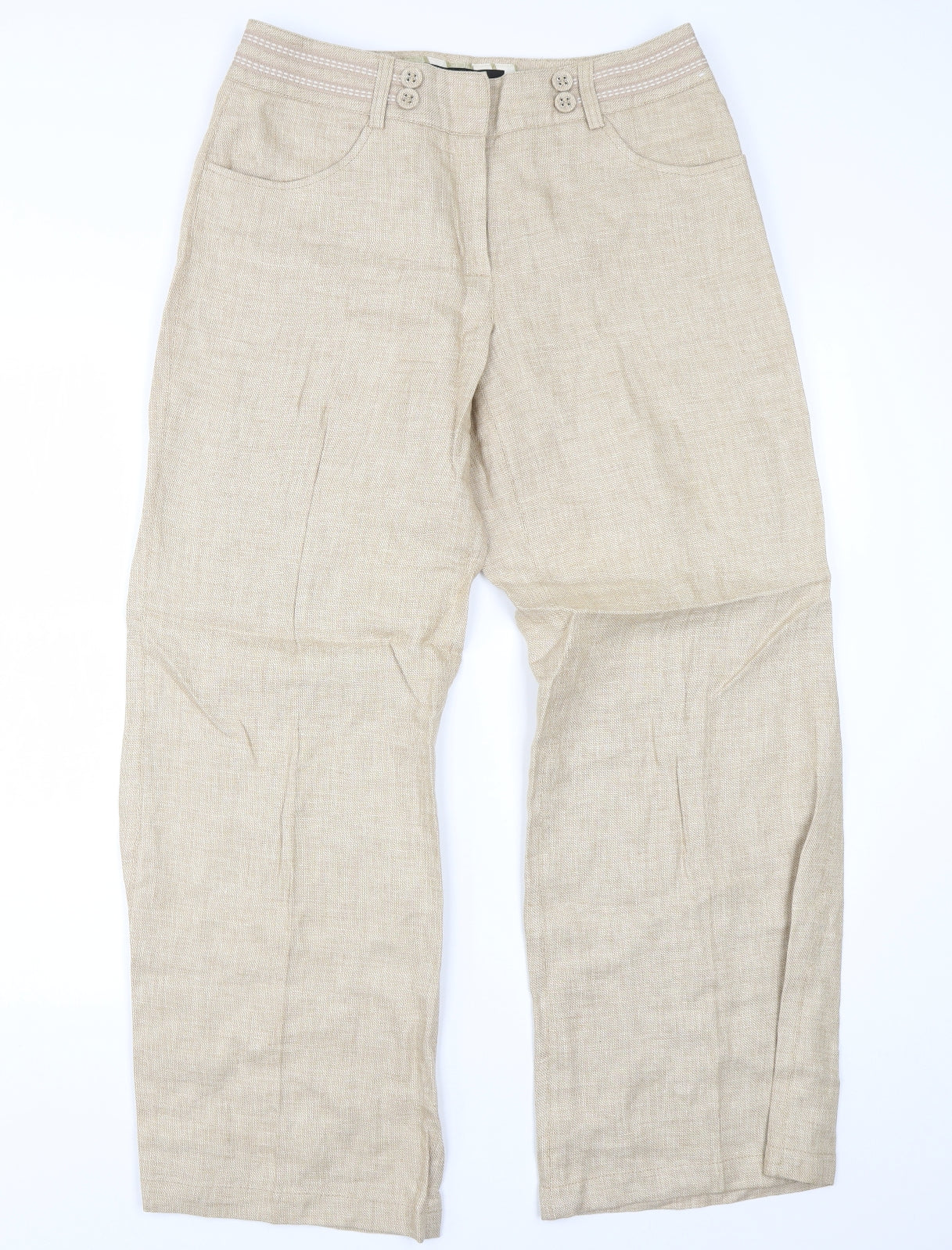NEXT Womens Beige   Trousers  Size 10 L29 in