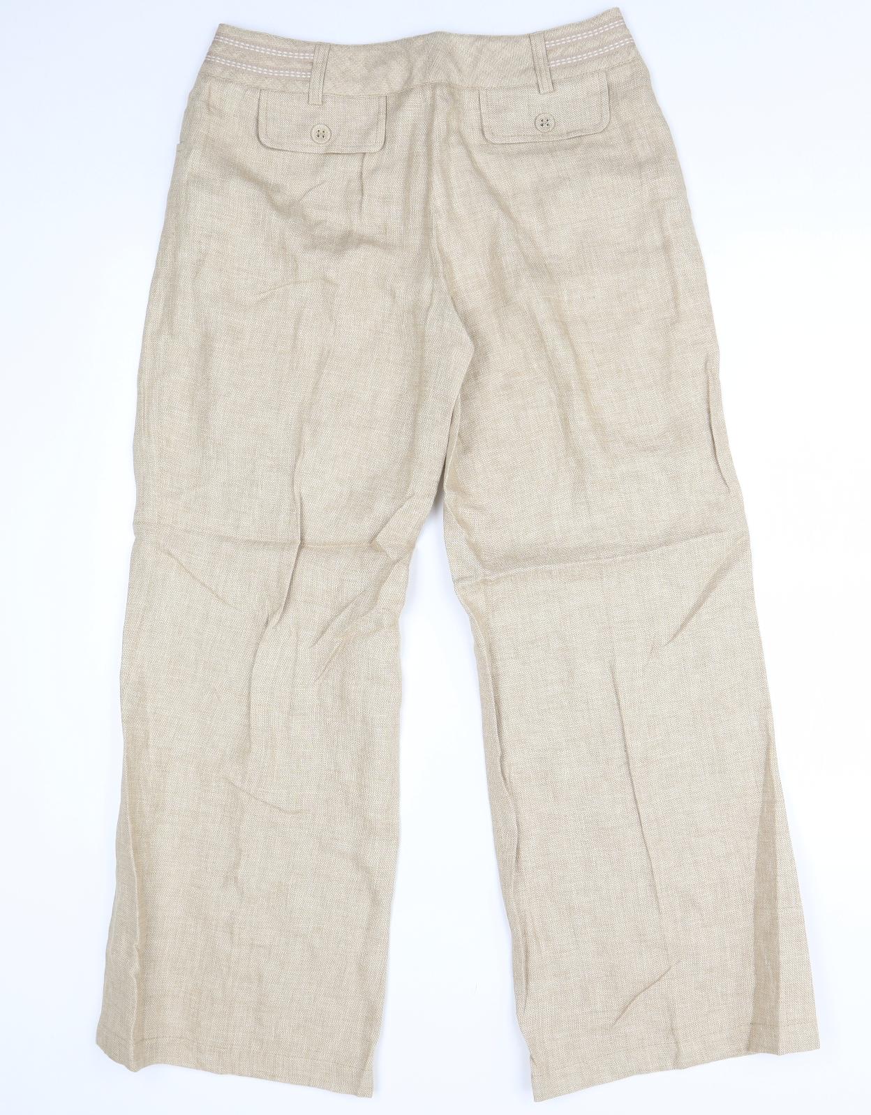 NEXT Womens Beige   Trousers  Size 10 L29 in
