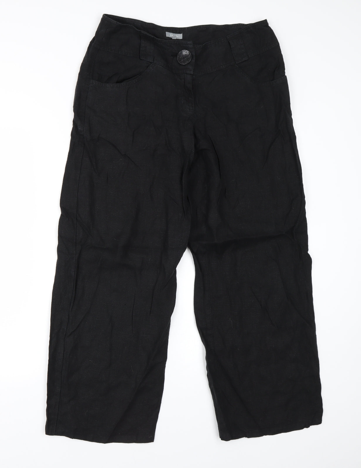 M&S Womens Black   Trousers  Size 12 L27 in