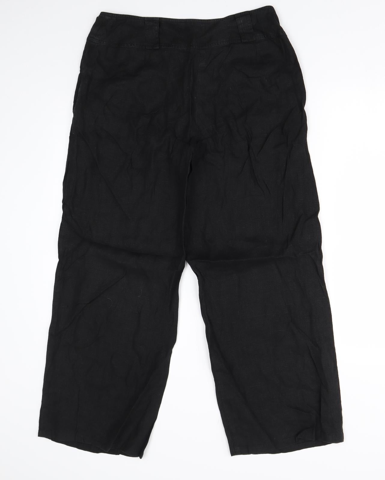 M&S Womens Black   Trousers  Size 12 L27 in