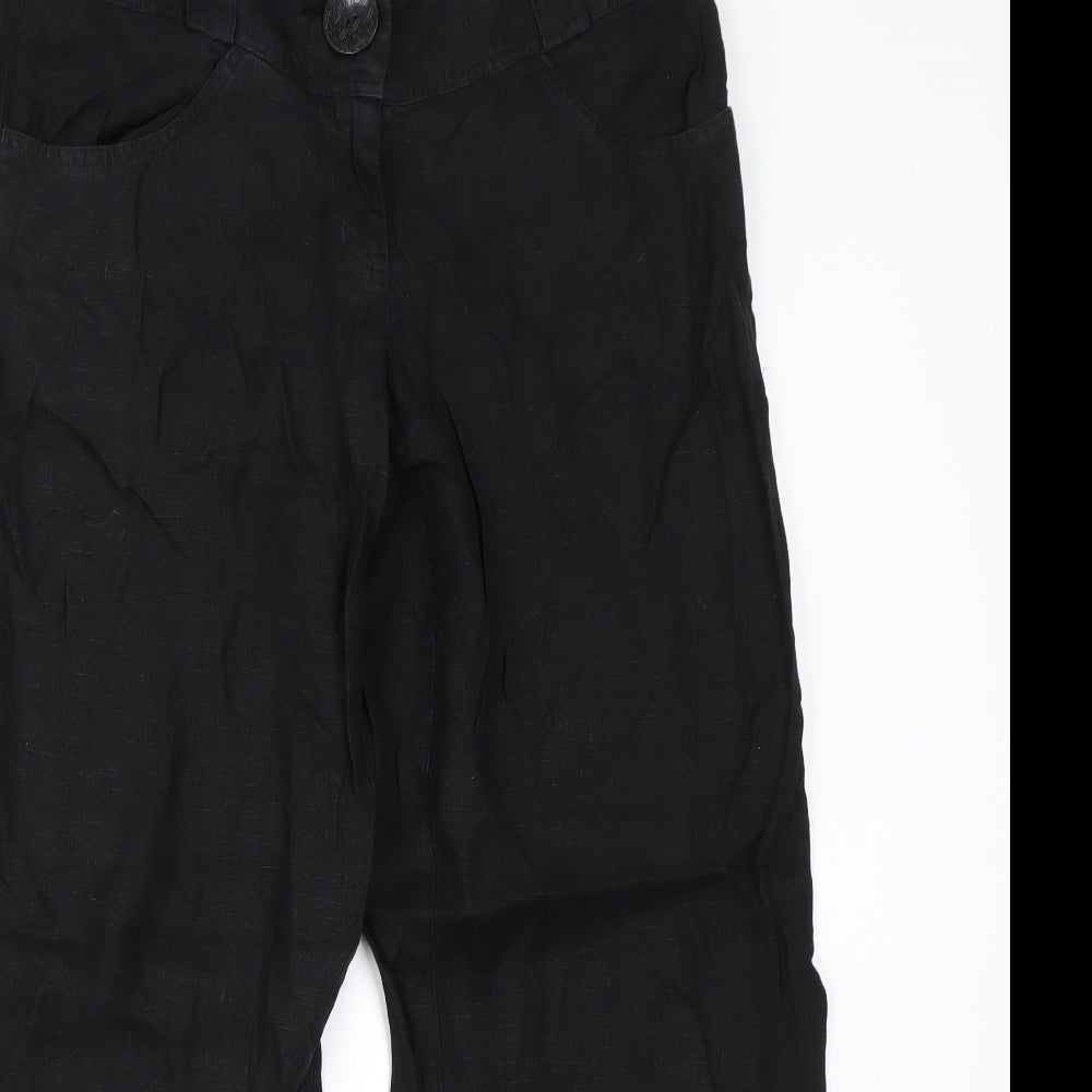 M&S Womens Black   Trousers  Size 12 L27 in