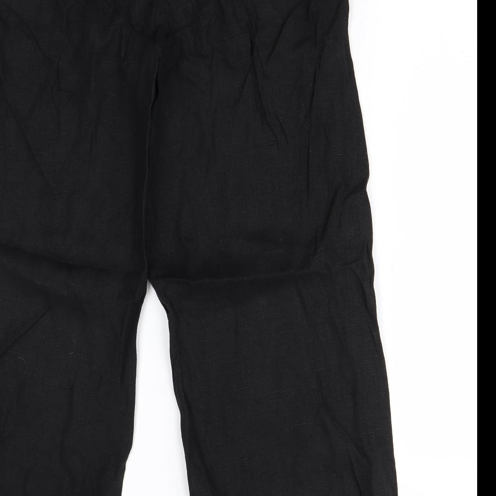 M&S Womens Black   Trousers  Size 12 L27 in