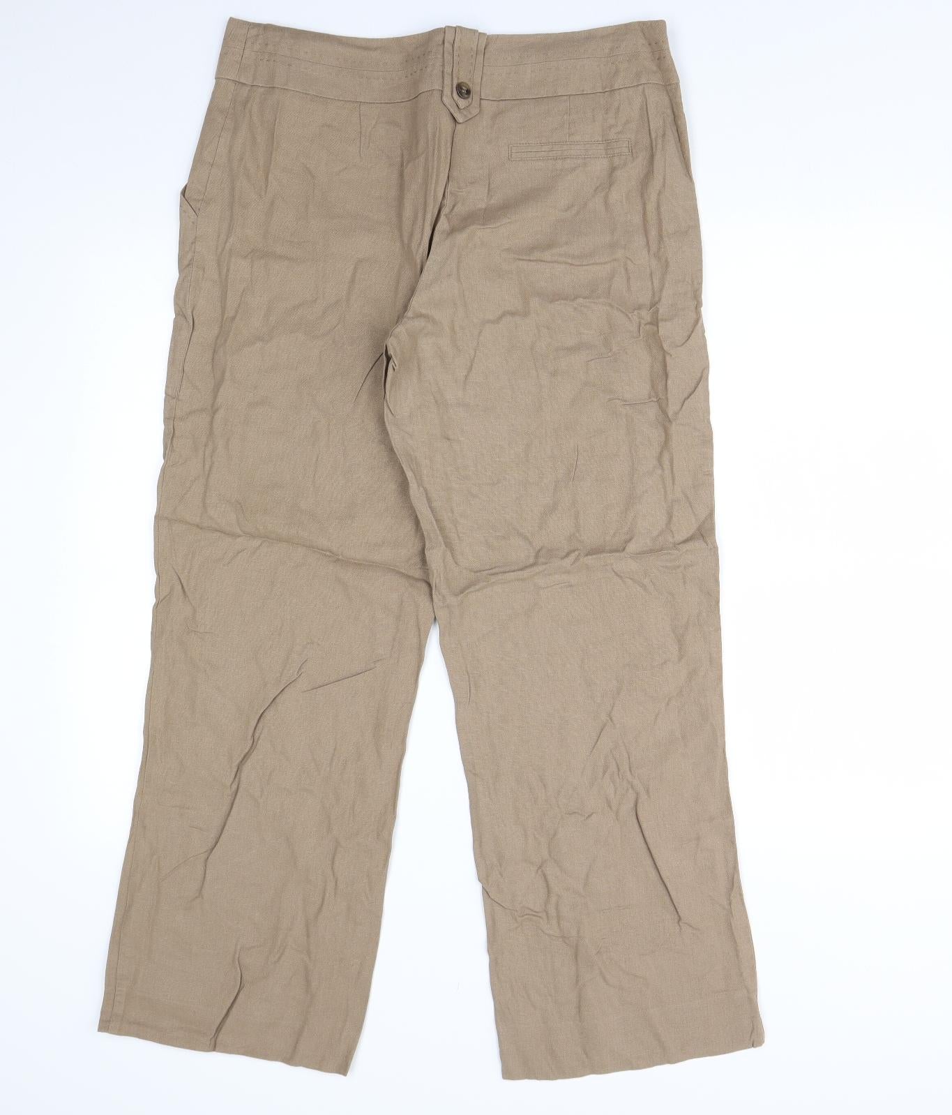 BHS Womens Brown   Trousers  Size 12 L28 in