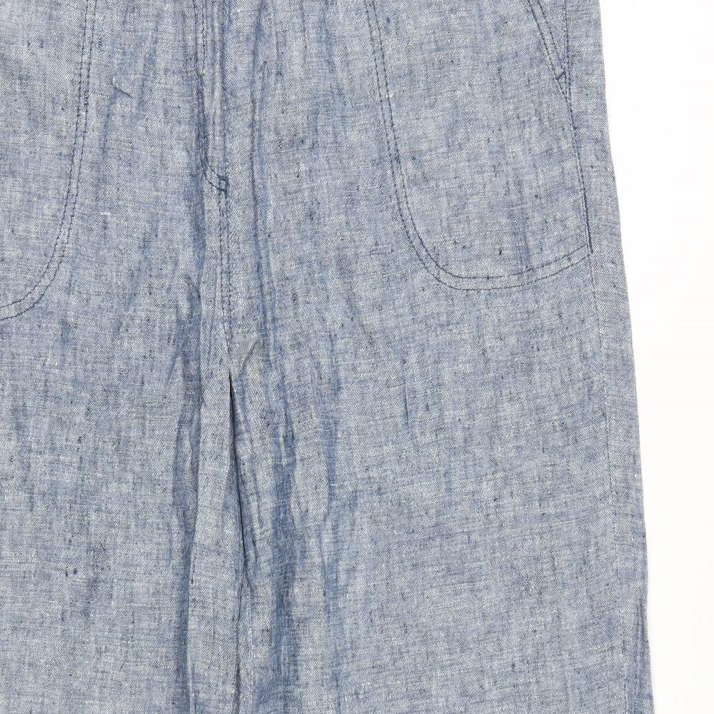 M&S Womens Blue   Trousers  Size 18 L29 in