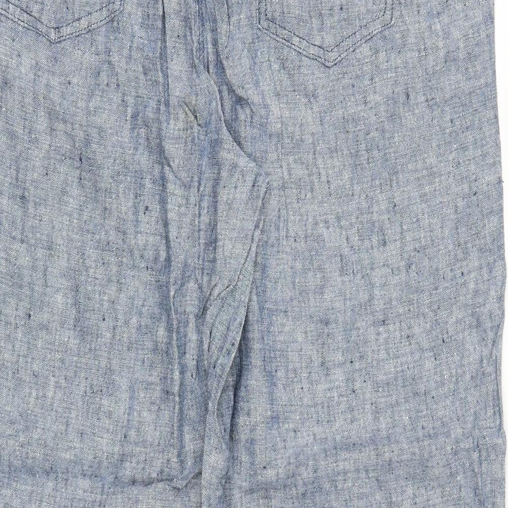 M&S Womens Blue   Trousers  Size 18 L29 in
