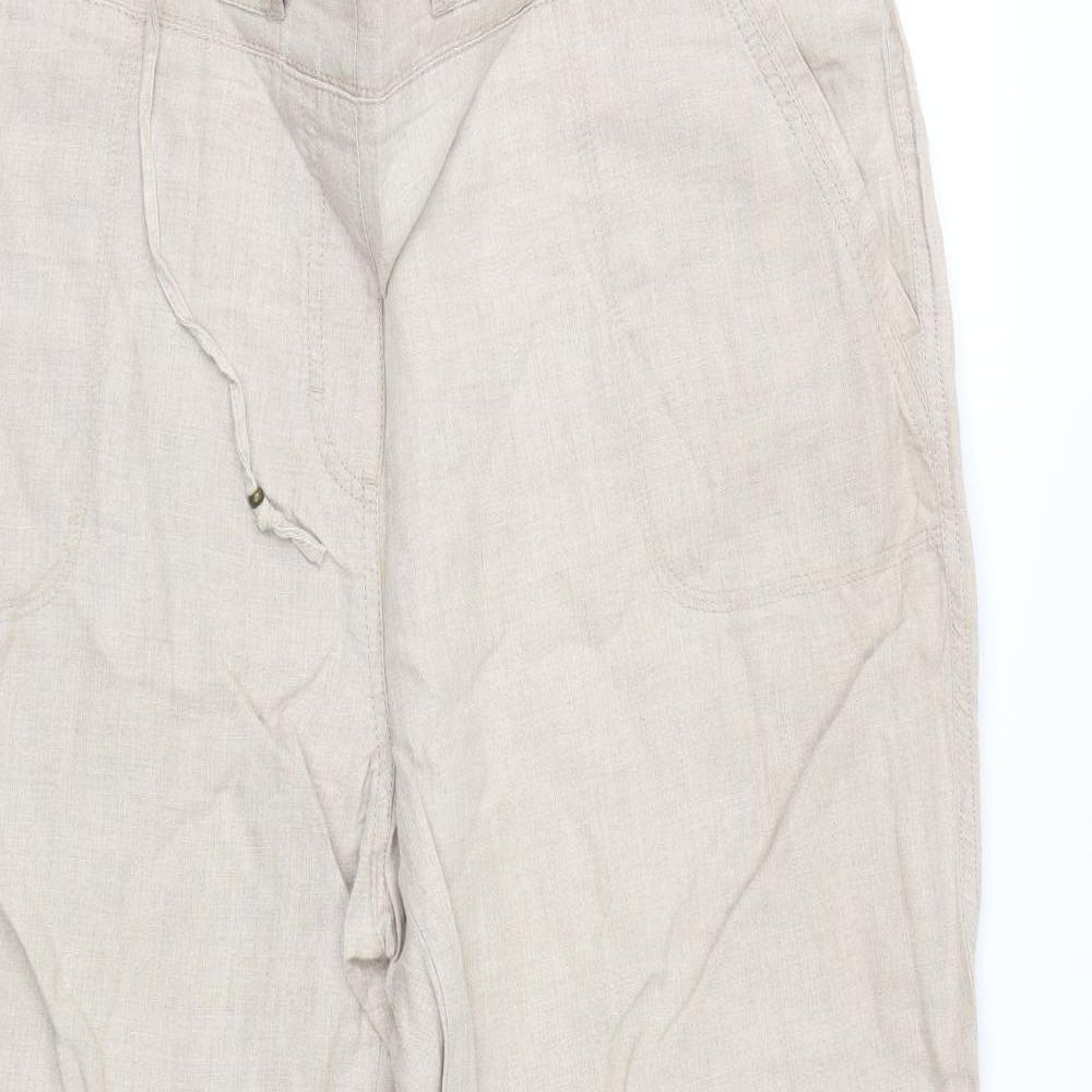 M&S Womens Beige   Trousers  Size 18 L29 in
