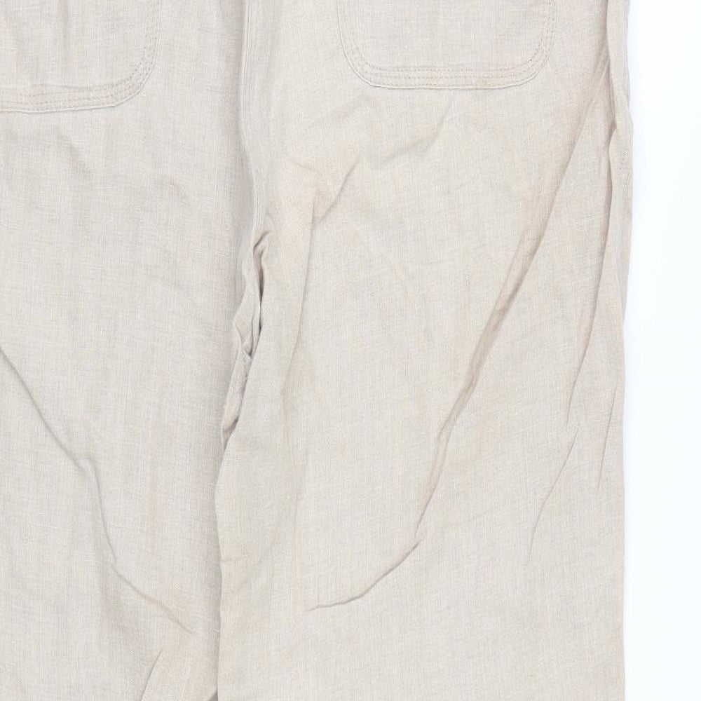 M&S Womens Beige   Trousers  Size 18 L29 in