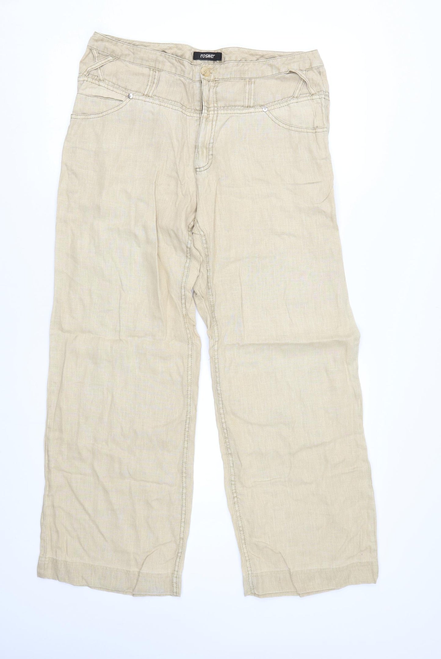 Rosnet Womens Yellow   Trousers  Size 14 L28 in