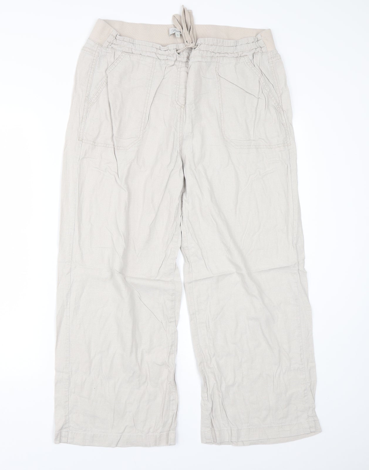 Peacocks Womens Beige   Trousers  Size 16 L24 in