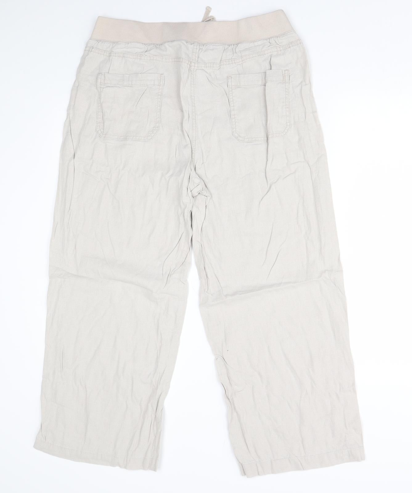 Peacocks Womens Beige   Trousers  Size 16 L24 in