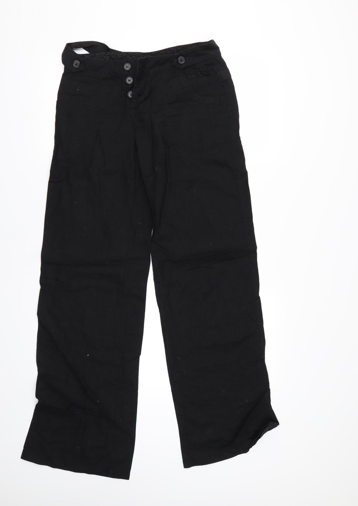 Preworn Womens Black   Trousers  Size 10 L32 in