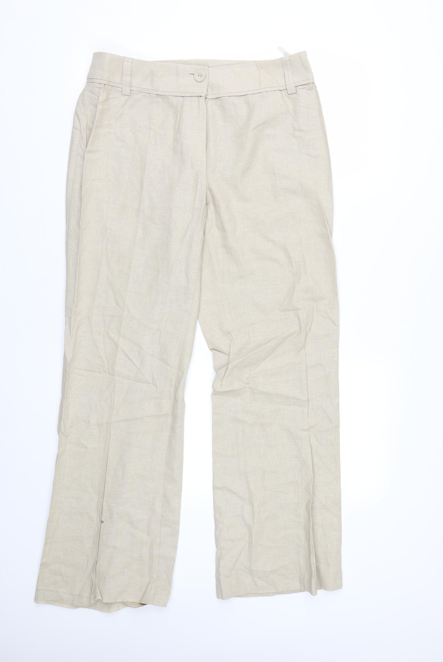 M&S Womens Beige   Trousers  Size 12 L30 in