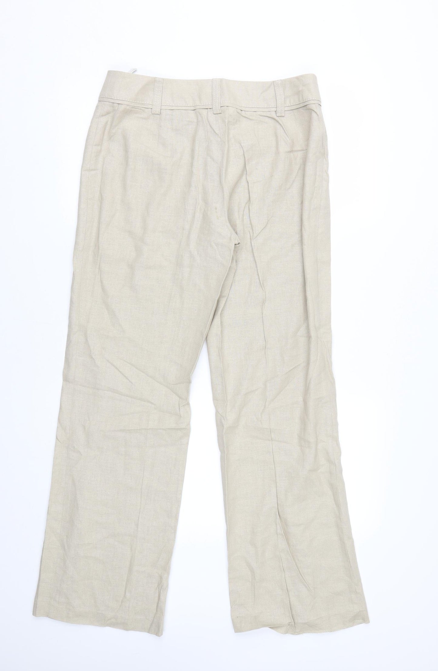 M&S Womens Beige   Trousers  Size 12 L30 in