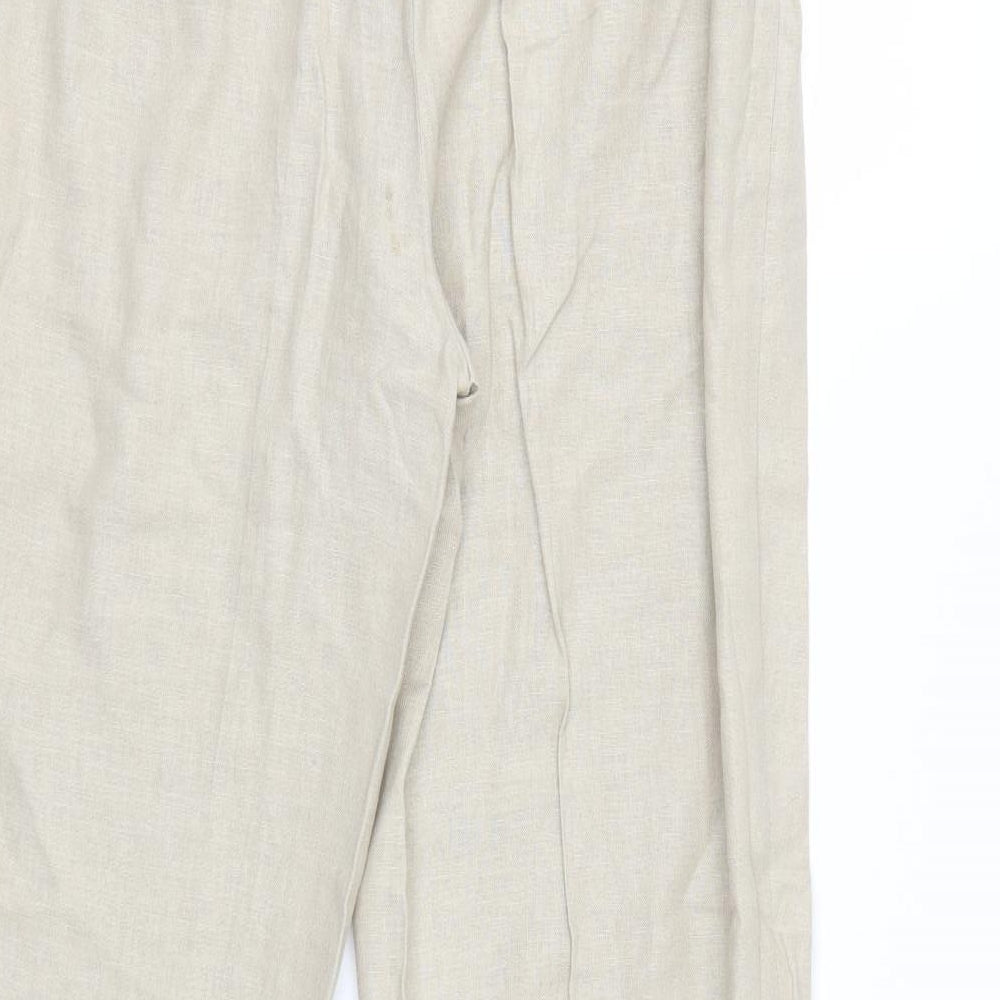 M&S Womens Beige   Trousers  Size 12 L30 in