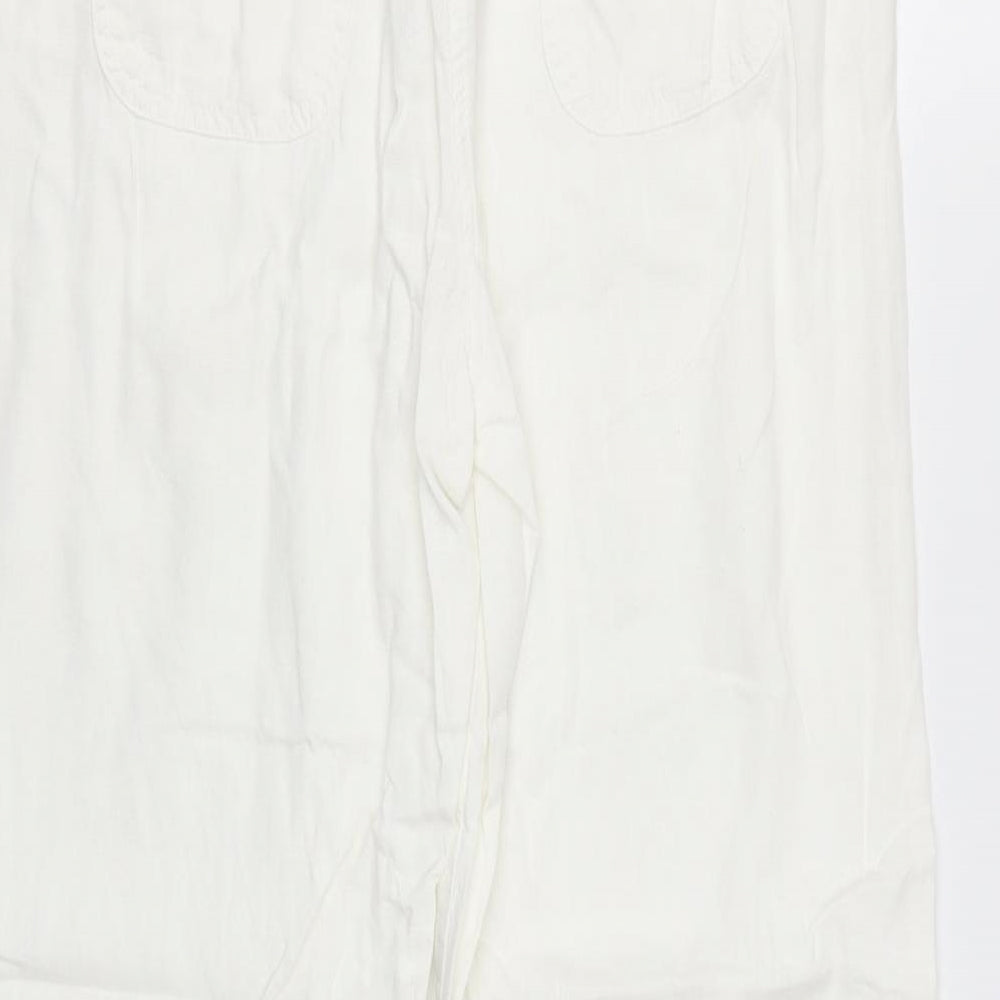 Debenhams Womens White   Trousers  Size 12 L29 in - Short