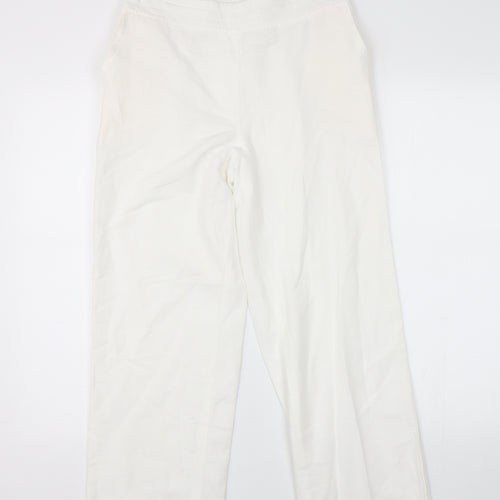 JD Williams Womens White   Trousers  Size 12 L25 in