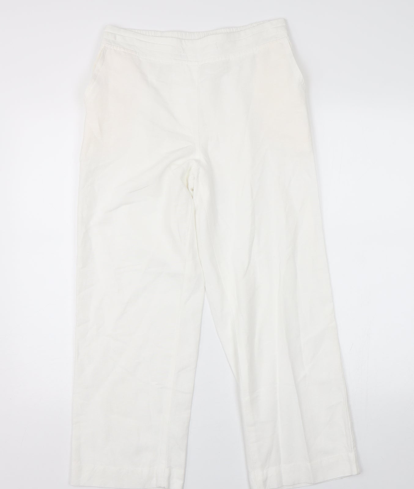 JD Williams Womens White   Trousers  Size 12 L25 in