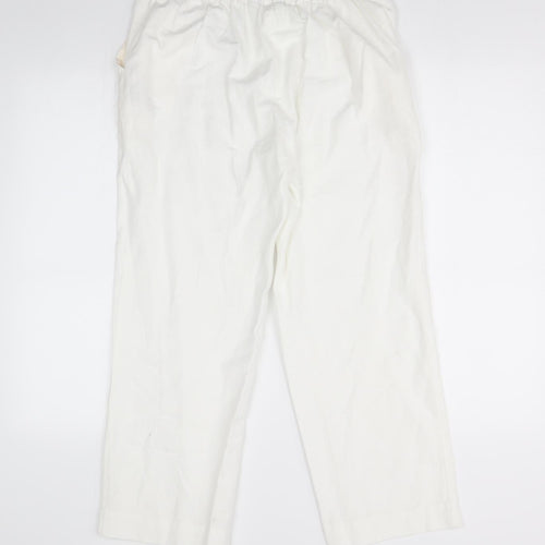 JD Williams Womens White   Trousers  Size 12 L25 in