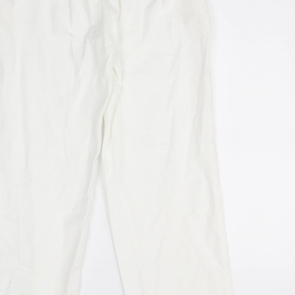 JD Williams Womens White   Trousers  Size 12 L25 in