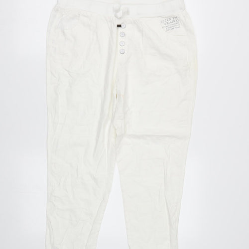 Soccx Womens White   Trousers  Size M L24 in