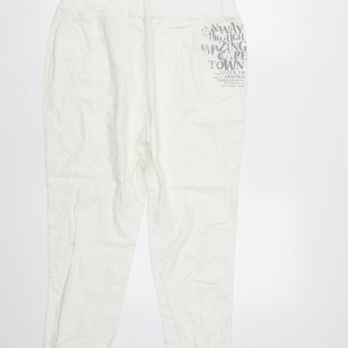 Soccx Womens White   Trousers  Size M L24 in