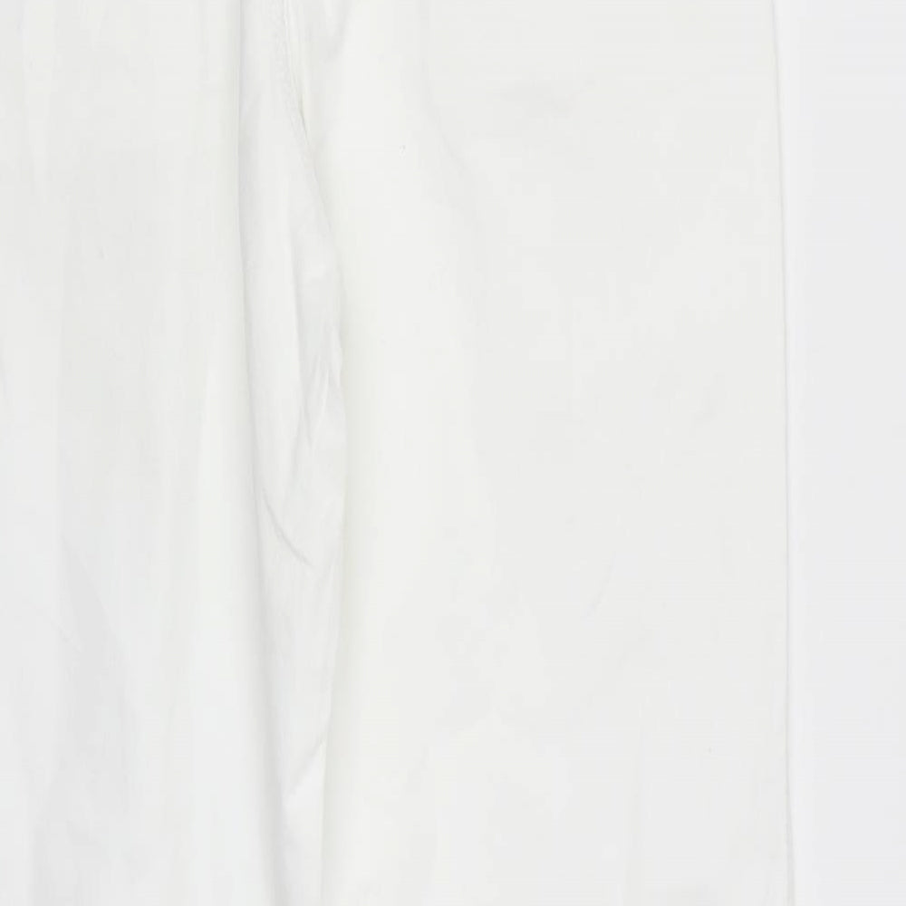 F&F Womens White  Denim Straight Jeans Size 10 L29 in