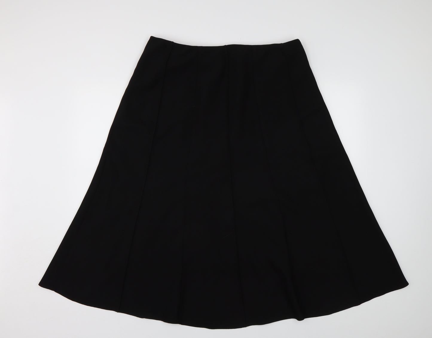 M&S Womens Black   A-Line Skirt Size 14