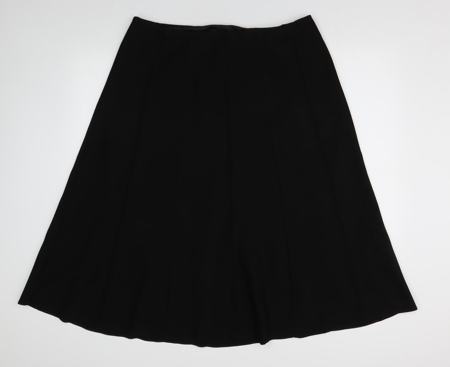 M&S Womens Black   A-Line Skirt Size 14