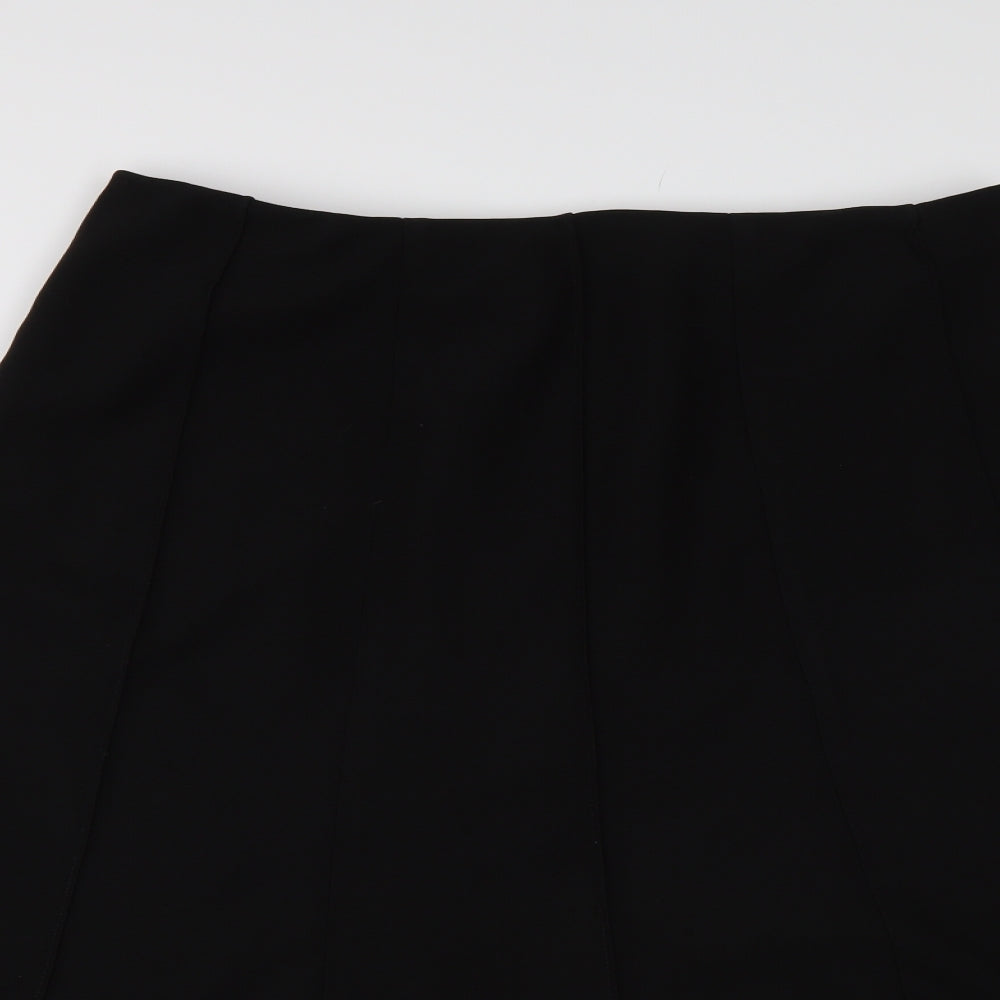 M&S Womens Black   A-Line Skirt Size 14
