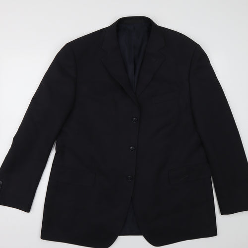 M&S Mens Blue   Jacket Suit Jacket Size 44