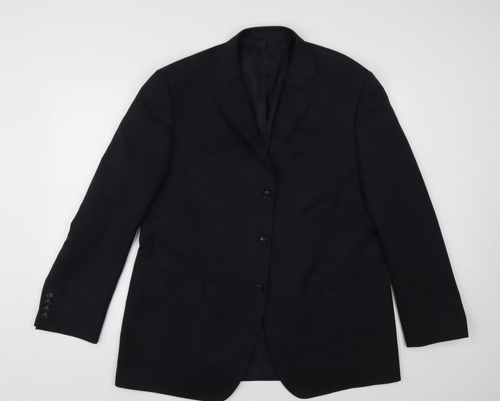M&S Mens Blue   Jacket Suit Jacket Size 44