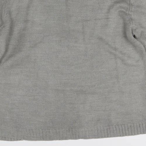 Peacocks Womens Grey  Knit Pullover Jumper Size M  - Christmas Santa