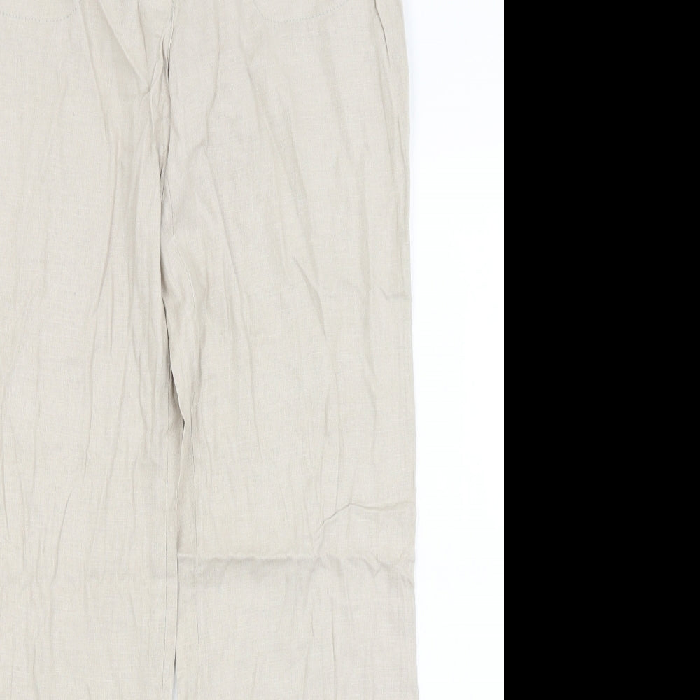 M&S Womens Beige   Trousers  Size 10 L30 in