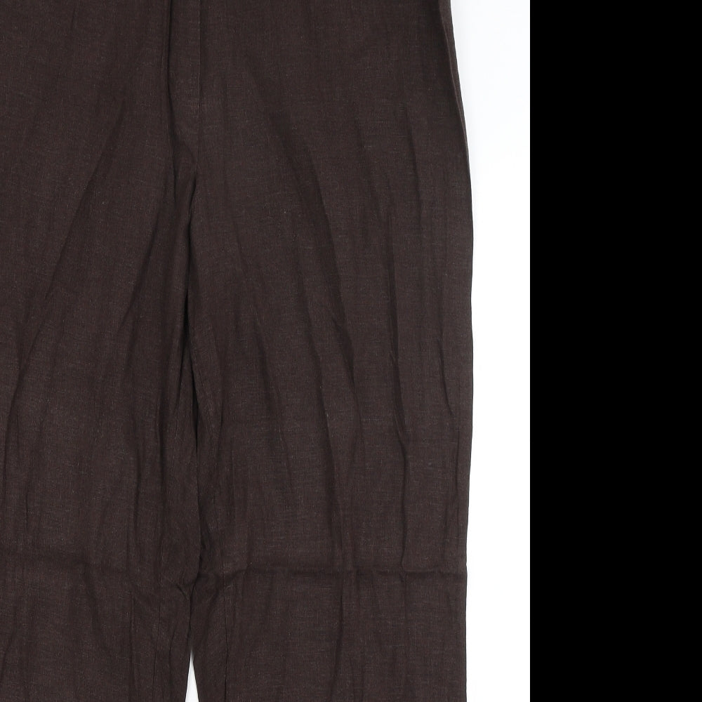 M&S Womens Brown   Trousers  Size 16 L26 in